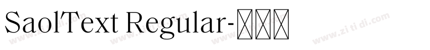 SaolText Regular字体转换